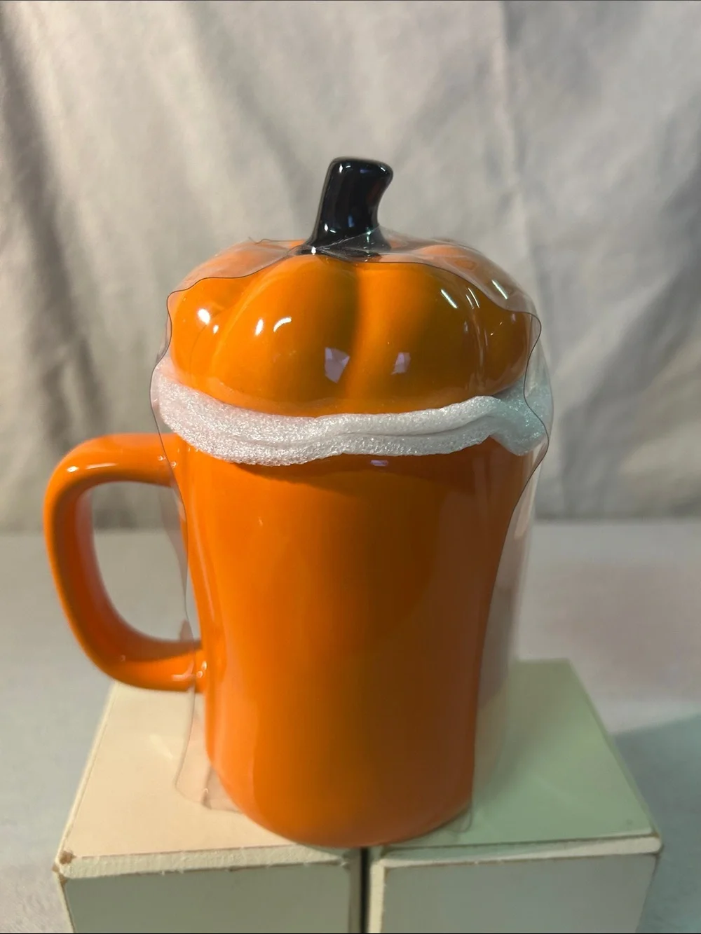 Rae Dunn Orange Pumpkin Mug with Lid